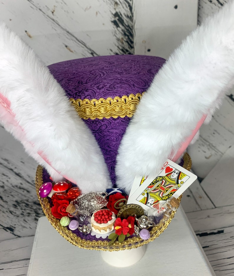 Top Hat, Bunny Ears, White Rabbit, Easter Decor, Wonderland Etsy