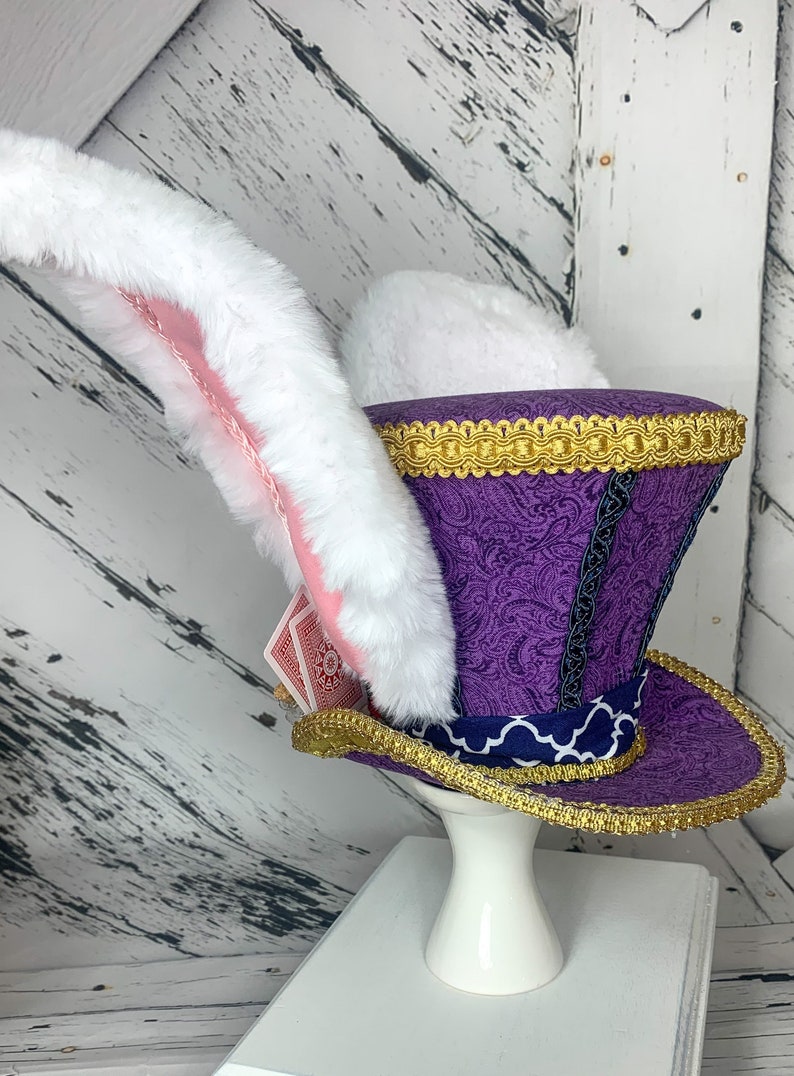 Top Hat, Bunny Ears, White Rabbit, Easter Decor, Wonderland Etsy