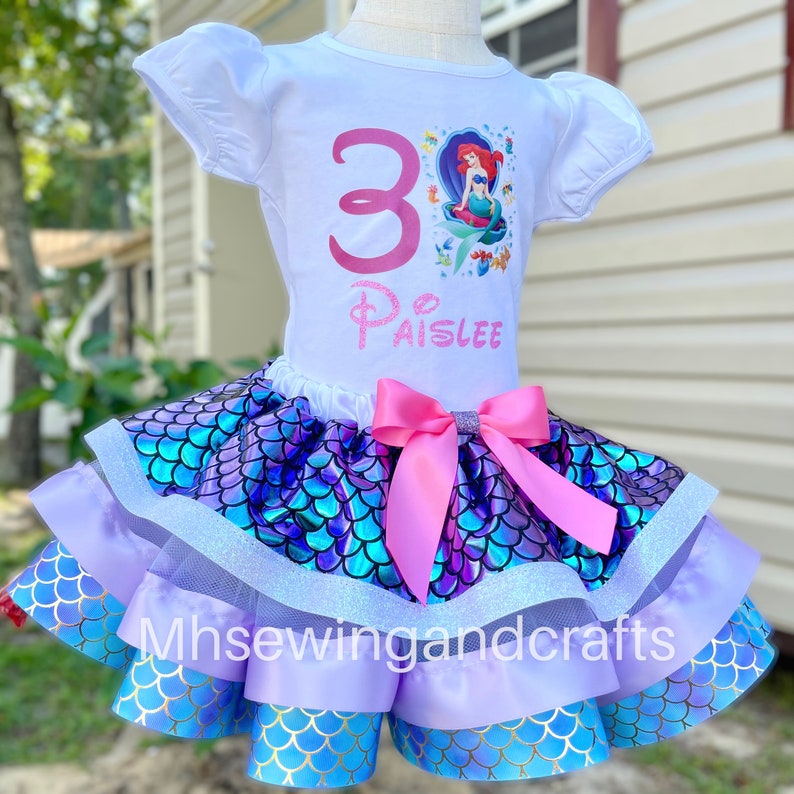 Little Mermaid Birthday Outfit/mermaid Birthday Shirt and Etsy