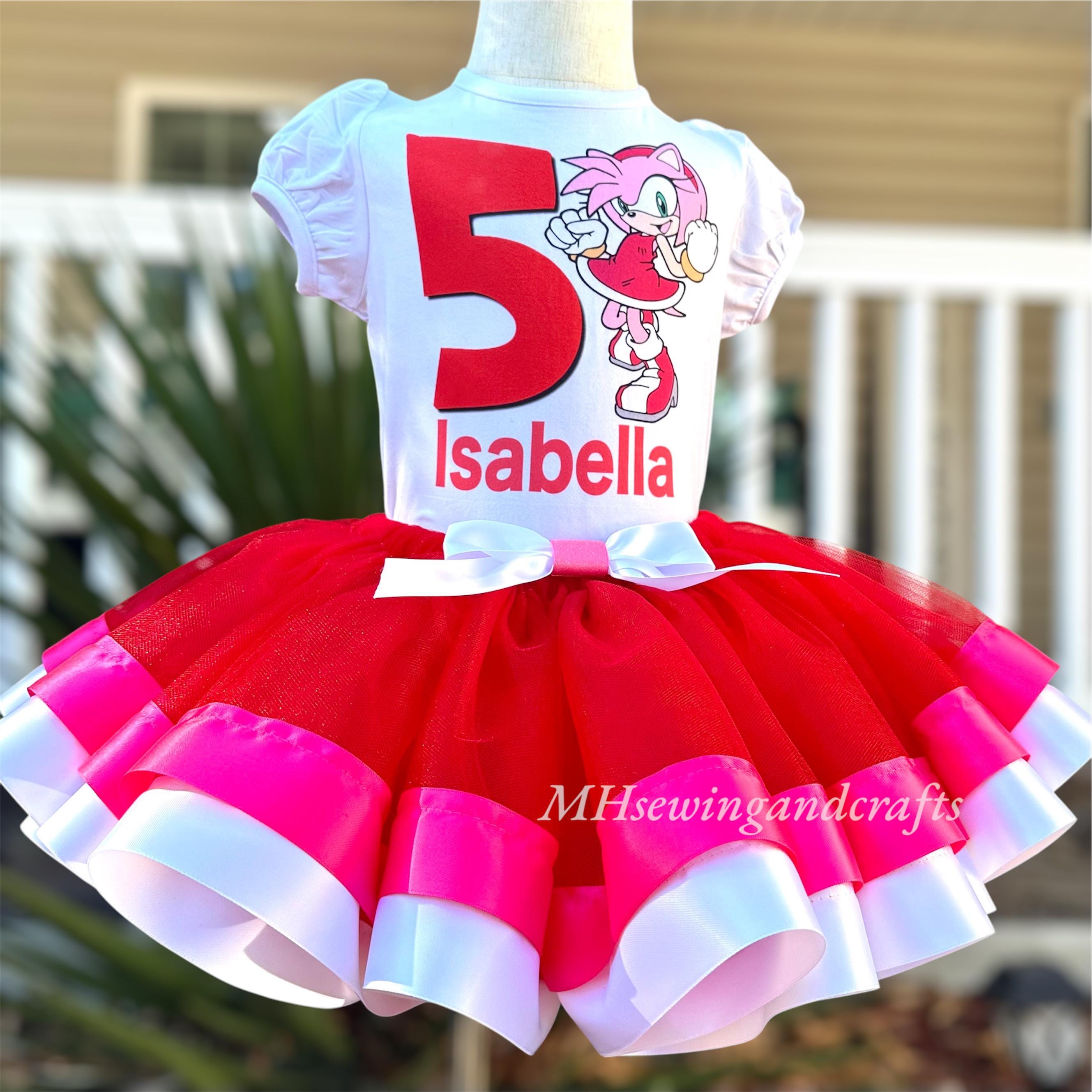 Amy Rose Birthday Outfit: Personalized Tutu & Shirt