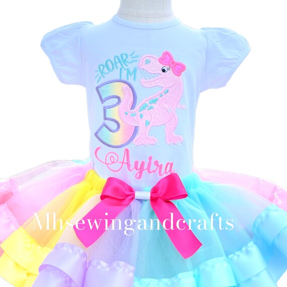 Dinosaur birthday outfit girl cheap