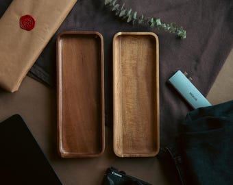 Acacia Wood Desk Organizer Tray