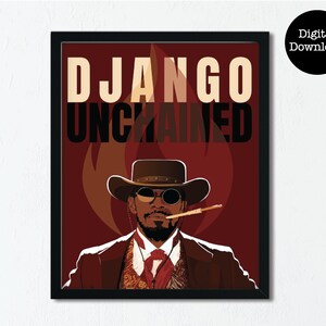 Django Unchained Printable Wall Art I Django Unchained Poster, Tarantino Movie Print