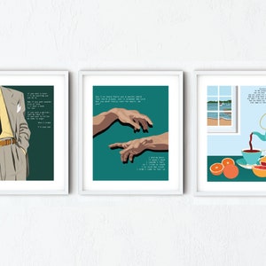 Leonard Cohen Bundle III: I&#39;m Your Man, Hallelujah, Suzanne 8x10&quot; Wall Art, Set of 3 Leonard Cohen Prints, Poetry Art, Minimalist Prints