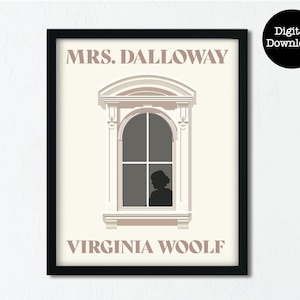 Mrs. Dalloway Printable Wall Art I Virginia Woolf Book Art, Classic Literature Poster