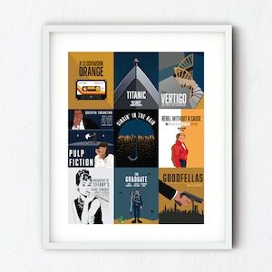 Classic Films Wall Art I 8x10&quot; Movie Poster, Cinema Gifts, Film Print, Cult Classic Movie Art