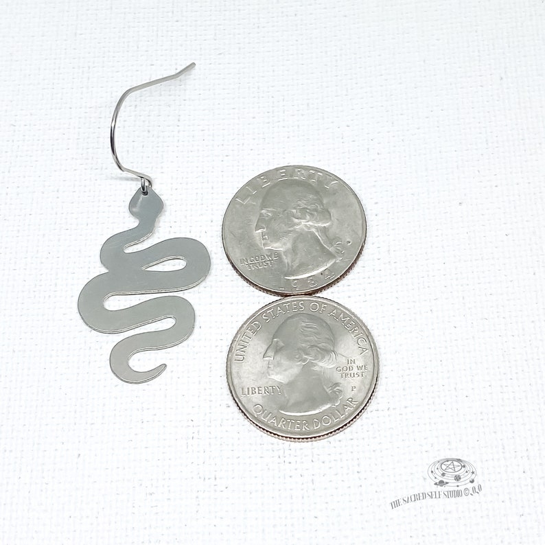 Long Earrings Stainless Steel Snake Earrings Snake Jewelry Silver Snake Earrings Long Snake Earrings Minimalist Snake Earrings