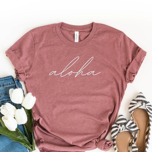 Aloha Shirt, Hawaii Shirt, Aloha Tshirt, Hawaii trip tee, Hawaii family vacation, Aloha vneck vintage, for women, Hawaii Youth Tee | Unisex