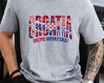 Croatia Football Shirt, Idemo Hrvatska T-Shirt, Croatia 2026 Football Fan Shirt, Croatia Supporter Tee