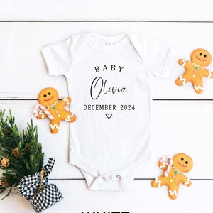 Custom Baby Bodysuit, Last Name or First Name Bodysuit, Custom Announcement Baby Bodysuits, Baby Shower,  Personalized Baby, Custom for Baby