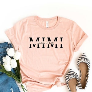 Mimi Shirt, Personalized Mimi T-shirt, Grandma-life Shirt, Mimi Est Shirt, Mother's Day Shirt, Grandma Shirt With Grandkids Names, Mimi Tee