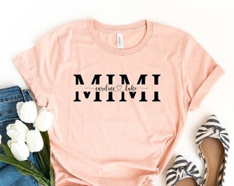 Mimi Shirt, Personalized Mimi T-shirt, Grandma-life Shirt, Mimi Est Shirt, Mother's Day Shirt, Grandma Shirt With Grandkids Names, Mimi Tee