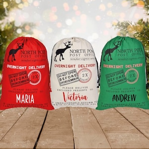 Custom Santa Sack, Personalized Santa Sack, Christmas Gift Bag, Santa Sack, Christmas Bag for Kids, Jumbo Santa Bag, Your Text, with Names