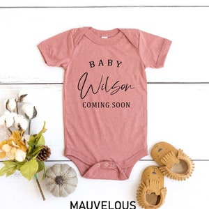 Custom Baby Bodysuit, Last Name or First Name Bodysuit, Custom Announcement Baby Bodysuits, Baby Shower,  Personalized Baby, Custom for Baby