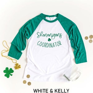 Shenanigans Coordinator Shirt, Raglan Shirt, Matching St Patricks Day Shirts, St Patrick's Day Shirt, Irish Tee, Lucky Shirt, Drinking Shirt