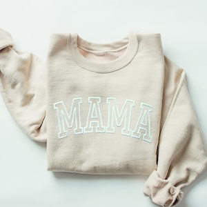 Mama Sweatshirt, Mothers Day Shirt, Cool Mom, First Mothers Day, Personalized Gift, Birthday Gift for Mom, New Mom Gift, Embossed Sweatshirt bild 1