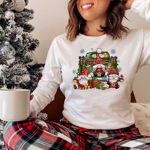 Christmas Truck Gnomes Shirt, Santa Gnomes Shirt, Merry Christmas Gnomes Tshirt, Family Christmas Shirt, Christmas Family Matching Tee, Xmas
