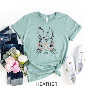 Bunny with Glasses shirt,Easter shirt,Easter bunny graphic tee,Easter shirts for women,Ladies Easter Bunny shirt,Kids Easter Tee,Cute Easter
