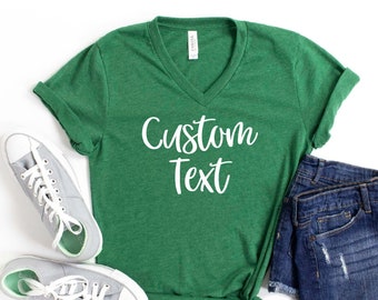 Custom V Neck Shirt - Etsy