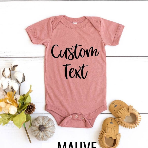 Custom Baby Bodysuit, Personalized Baby Rompers, Custom for Baby, Custom Name Bodysuit, Short Sleeve Bodysuit, Baby Announcement, Baby Shirt