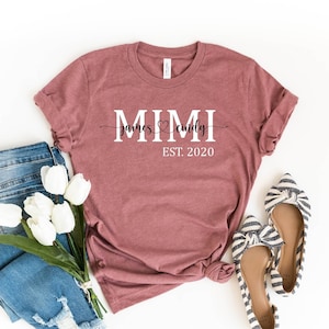 Mimi Est Shirt, Personalized Mimi T-shirt, Grandma-life Shirt, Mimi Shirt, Mother's Day Shirt, Grandma Shirt With Grandkids Names, Mimi Tee