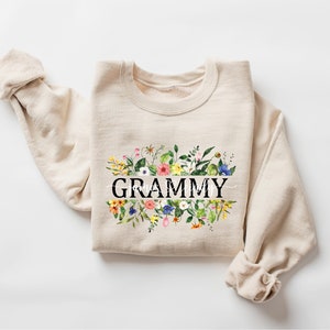 GRAMMY Sweatshirt, Personalized Wildflowers Mimi, Grandma-life, Grandma Sweatshirts, Mother's Day Shirt, Grandma Shirt with Grandkids Names