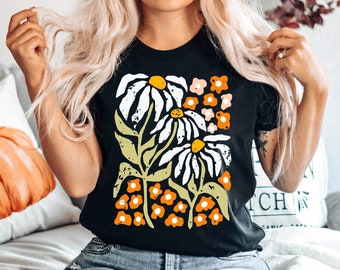 Boho Wildflower Shirt: Vintage Floral Botanical Tee
