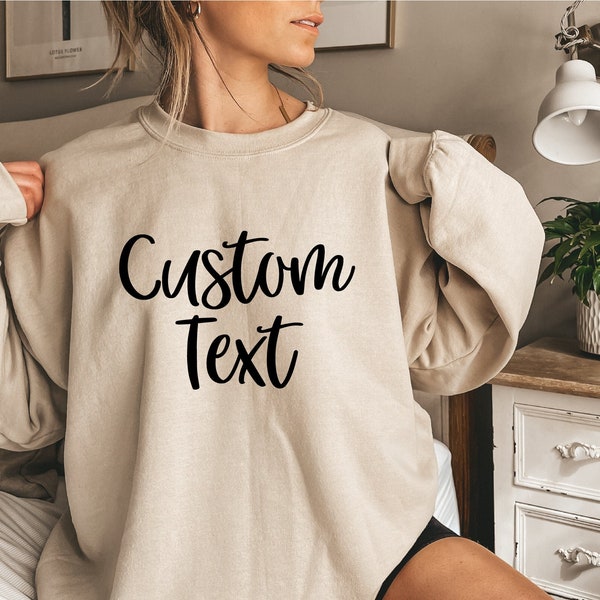 Custom Sweatshirt, Personalized Sweater, Long-sleeve, Customizable T-shirt, Custom Shirt, Custom Printing, Custom Tee for Unisex Sweatshirt