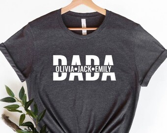 DADA Custom Shirt, Dad Gift, Personalized Shirts, Fathers Day Shirt, New Dad, Custom Dad Tee, Fathers Day Shirt, Best Dada Shirt, Add Names