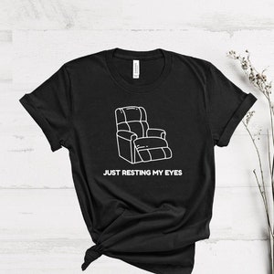 Just Resting My Eyes Shirt, I&#39;m Not Sleeping Long-sleeve, Dad Shirt, Grandpa, Father Shirt, Funny Grandpa Tee, Christmas & Father&#39;s Day Gift