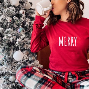 Matching Family Christmas Shirt, Merry Christmas T-shirt, Merry Shirt, Christmas Shirt, Merry Long sleeve, Christmas Shirt Women, Xmas Shirt