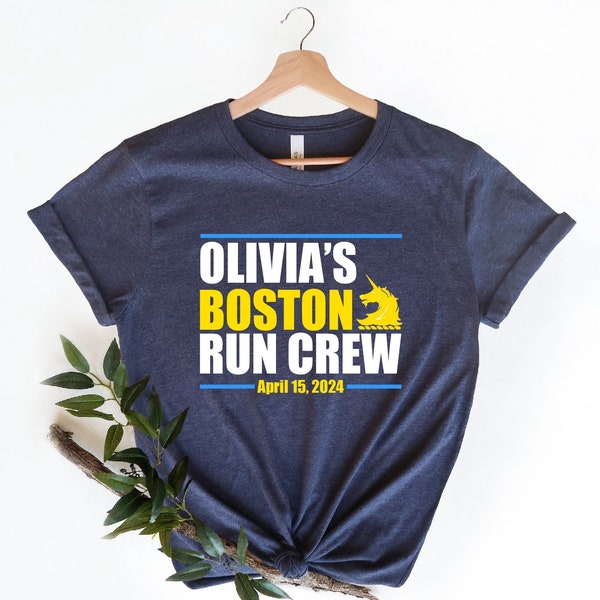 Custom Boston Running Crew Shirt, Family Matching Shirts, Group Spectator Matching Shirts, Boston Runner, Support Crew, Boston Marathon Tee