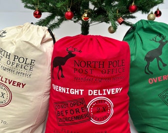 Santa Bag, Santa Sack, Personalized Santa Sack, Custom Gift Bag, Christmas Santa Sack,Add Your Child's Name, Santa Claus, Christmas Gift Bag