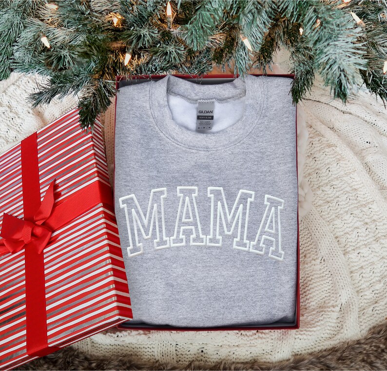 Mama Sweatshirt, Mothers Day Shirt, Cool Mom, First Mothers Day, Personalized Gift, Birthday Gift for Mom, New Mom Gift, Embossed Sweatshirt bild 2