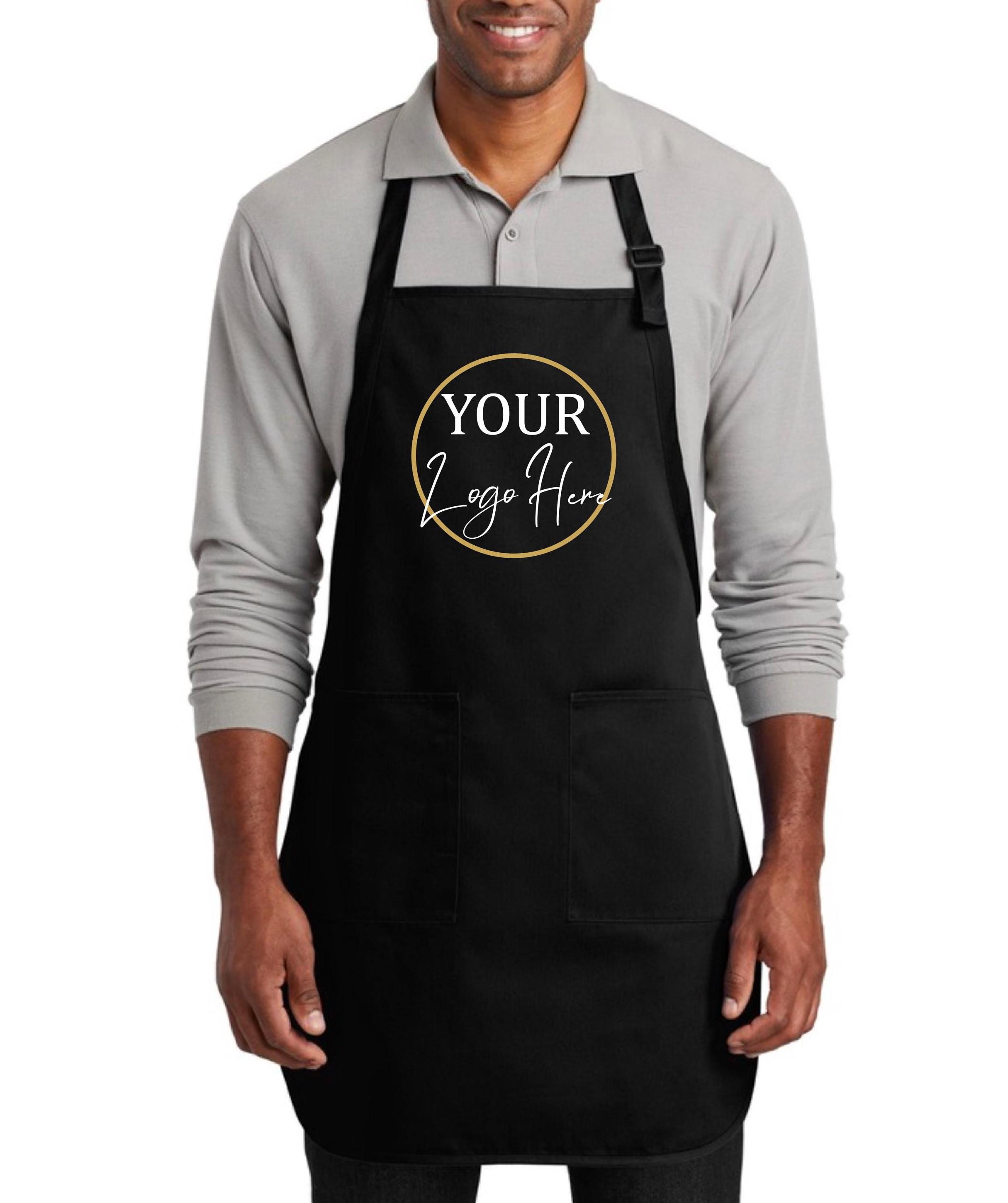 Custom Logo Apron, Chef, Barista, Personalized Apron with Business Logo, Unisex Chef Gifts, Baker, Barista,Business Apparel, School Activity