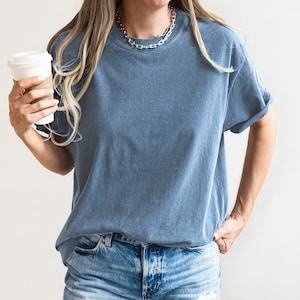 Comfort Colors Shirt, Blank Comfort Colors Shirts, %100 Cotton, Trendy Soft Vintage Colored Washed T-Shirts, Blank T-Shirt, Plain Tee, DIY