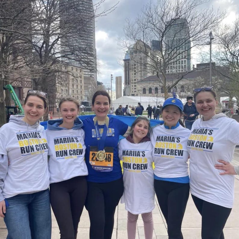 Custom Boston Marathon Crew Shirt: Family Matching Runner Tee image 6