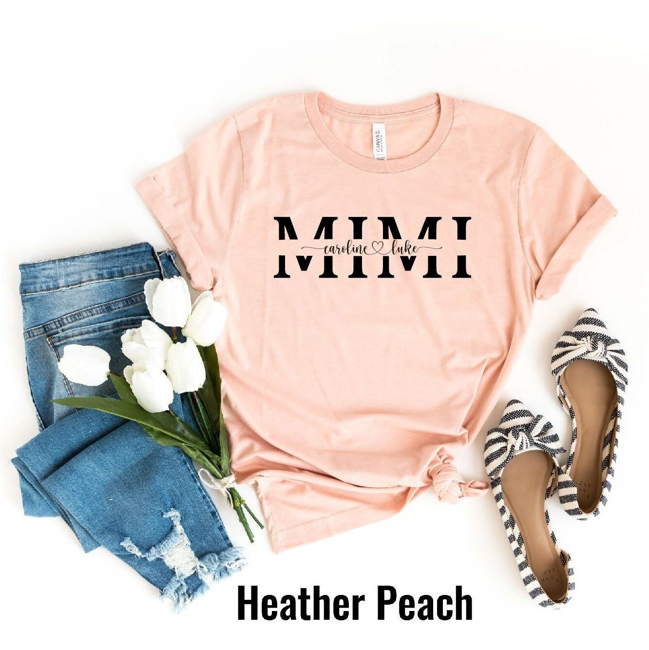 Mimi Shirt, Personalized Mimi T-shirt, Grandma-life Shirt, Mimi Est Shirt, Mother's Day Shirt, Grandma Shirt With Grandkids Names, Mimi Tee