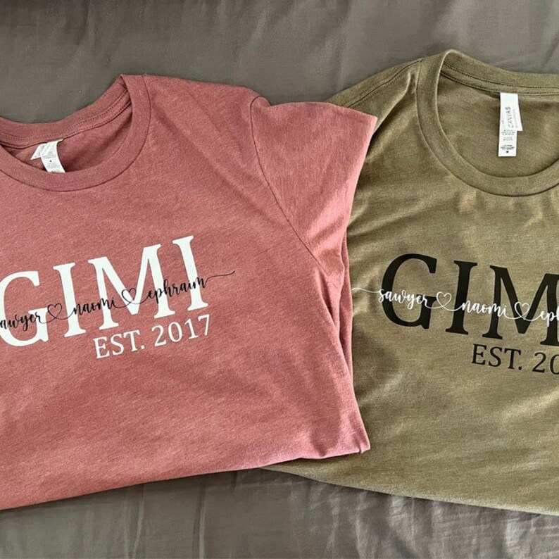 Heather Mauve and Heather Oluve Shirts (MIMI EST Shirt)