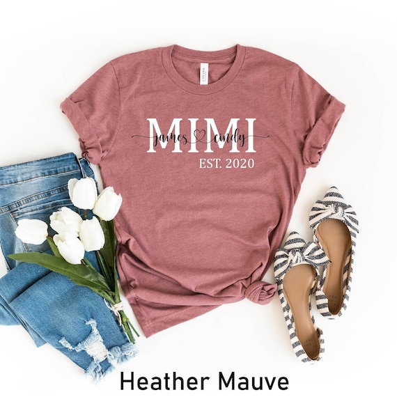 Mimi Est Shirt, Personalized Mimi T-shirt, Grandma-life Shirt, Mimi Shirt, Mother's Day Shirt, Grandma Shirt With Grandkids Names, Mimi Tee