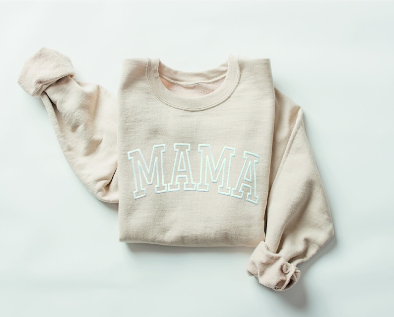 Mama Sweatshirt, Mothers Day Shirt, Cool Mom, First Mothers Day, Personalized Gift, Birthday Gift for Mom, New Mom Gift, Embossed Sweatshirt bild 1