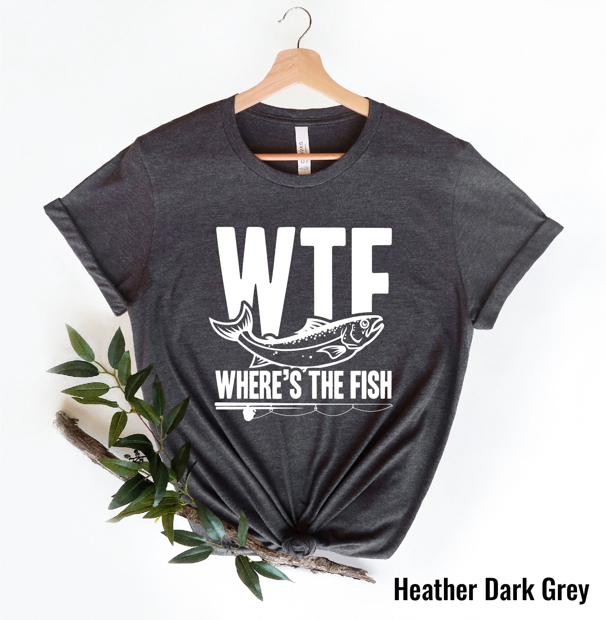 Worldoftshirts Fish WTF Where's the Fish T-shirt: Funny Fishing Graphic Tee - Etsy