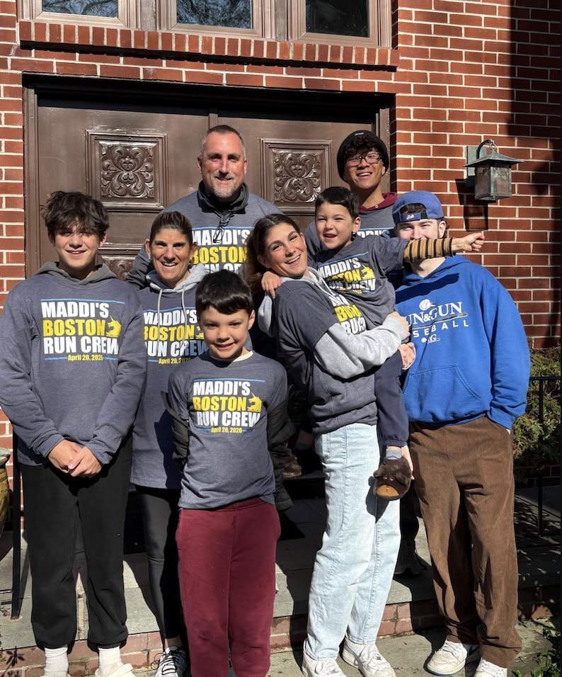 Custom Boston Marathon Crew Shirt: Family Matching Runner Tee image 5