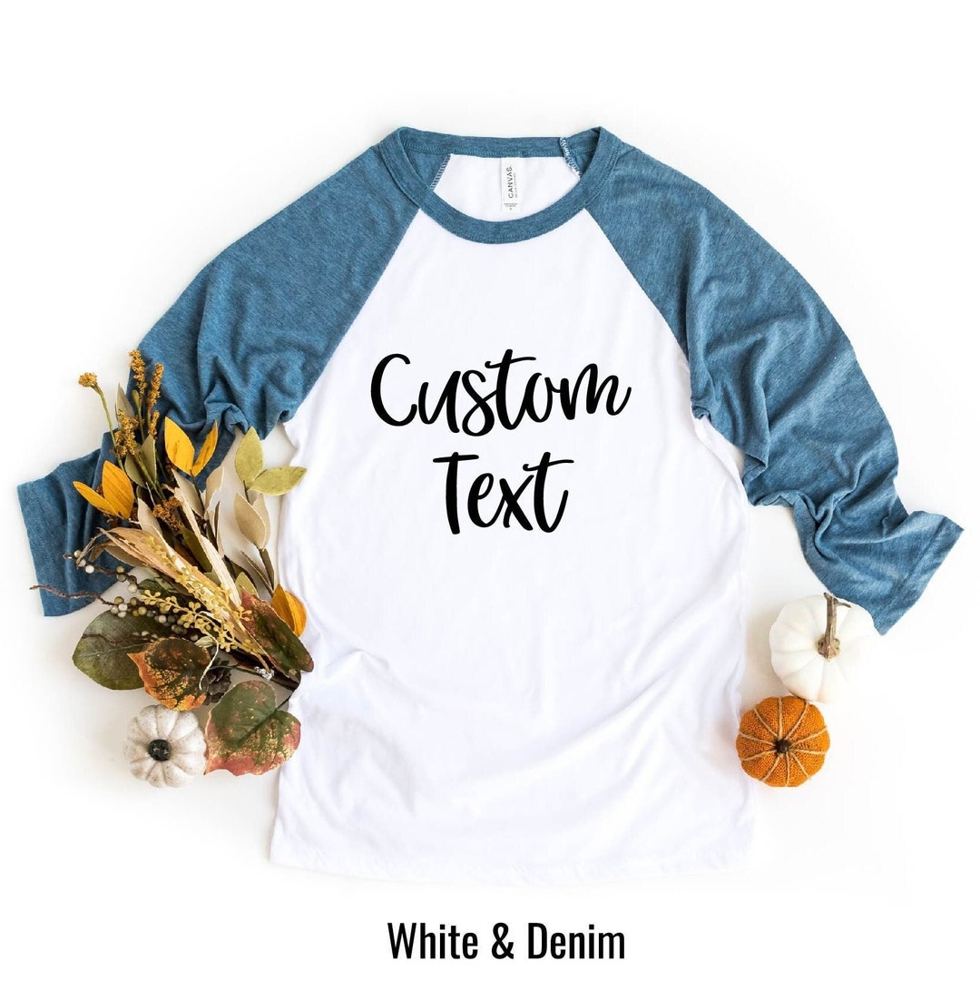 Chemise Raglan personnalisée manches 3/4 personnalisées - Etsy France