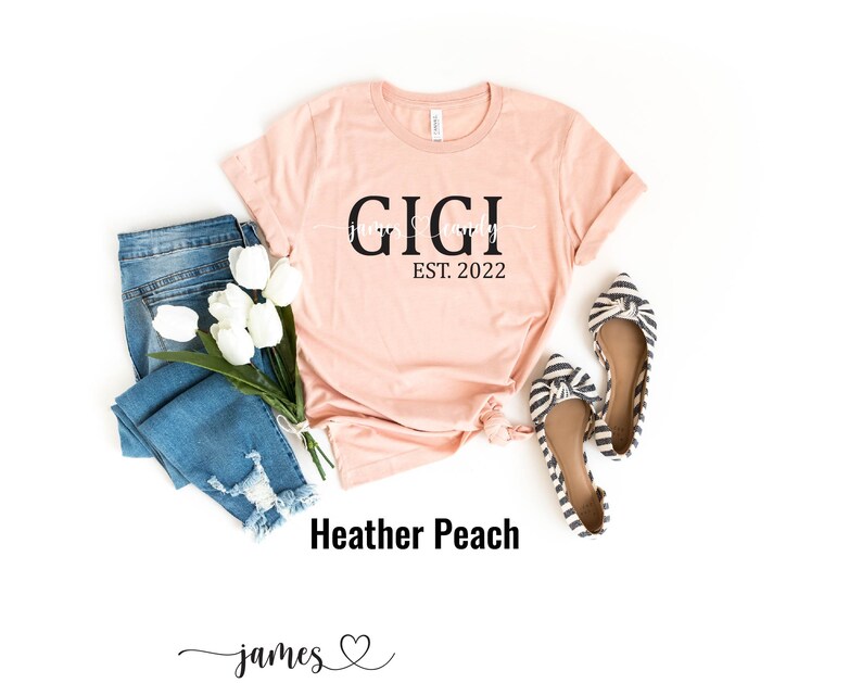 Gigi Est Shirt, Personalized Gigi T-shirt, Grandma-life Shirt, Gigi Shirt, Mother's Day Shirt, Grandma Shirt With Grandkids Names, Gigi Tee image 4