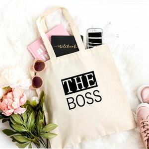 The Boss Bag, Valentines Day Tote Bag, Cute Heart Eco Bag, Shopping Bag, Environmentalist Bag, Eco-Friendly Shopper, Gift for Her