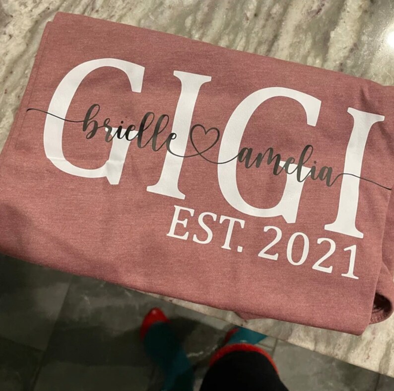 Gigi Est Shirt, Personalized Gigi T-shirt, Grandma-life Shirt, Gigi Shirt, Mother's Day Shirt, Grandma Shirt With Grandkids Names, Gigi Tee image 2
