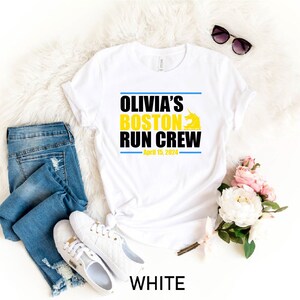 Custom Boston Marathon Crew Shirt: Family Matching Runner Tee image 2