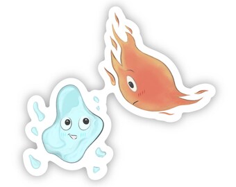 Flame and Water Sticker