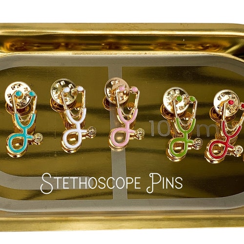 Stethoscope Pin Medical Student Gift Assorted Colors Etsy